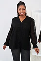 Blusa con mangas larga en transparencia BL067 - Miniatura 2