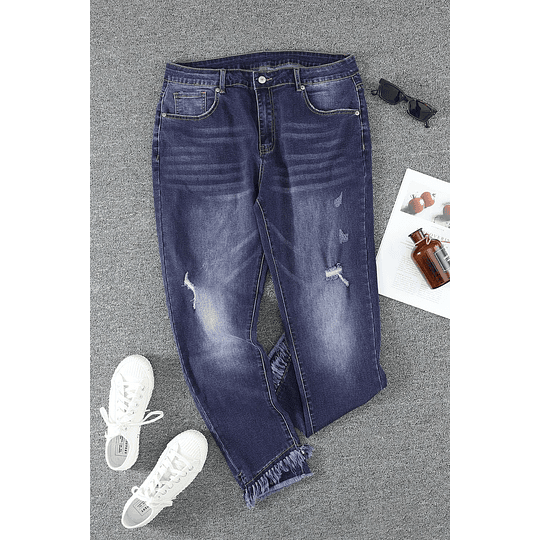 Jeans JE007 flequillos en bota