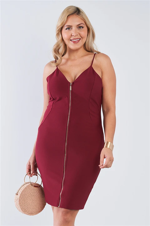 Vestido PV200 ajustado con cierre frontal