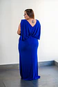Vestido PV203 largo con cuello V y espalda drapeada - Miniatura 3
