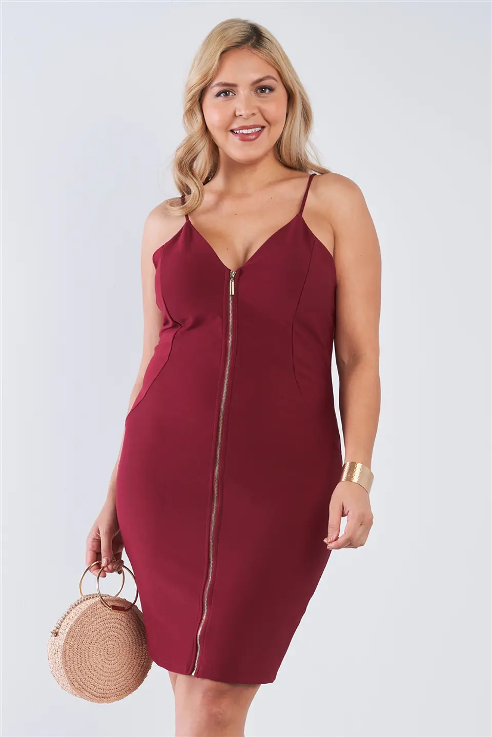 Vestido PV200 ajustado con cierre frontal 4