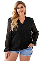 Blusa con mangas larga en transparencia BL067 - Miniatura 1