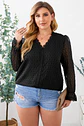 Blusa con mangas larga en transparencia BL067 - Miniatura 9