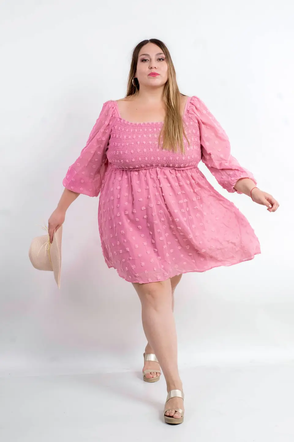 Vestido PV179 con mangas 3/4 semitransparente 3