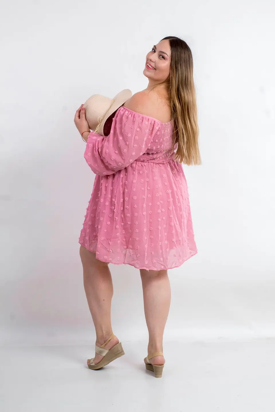Vestido PV179 con mangas 3/4 semitransparente 6