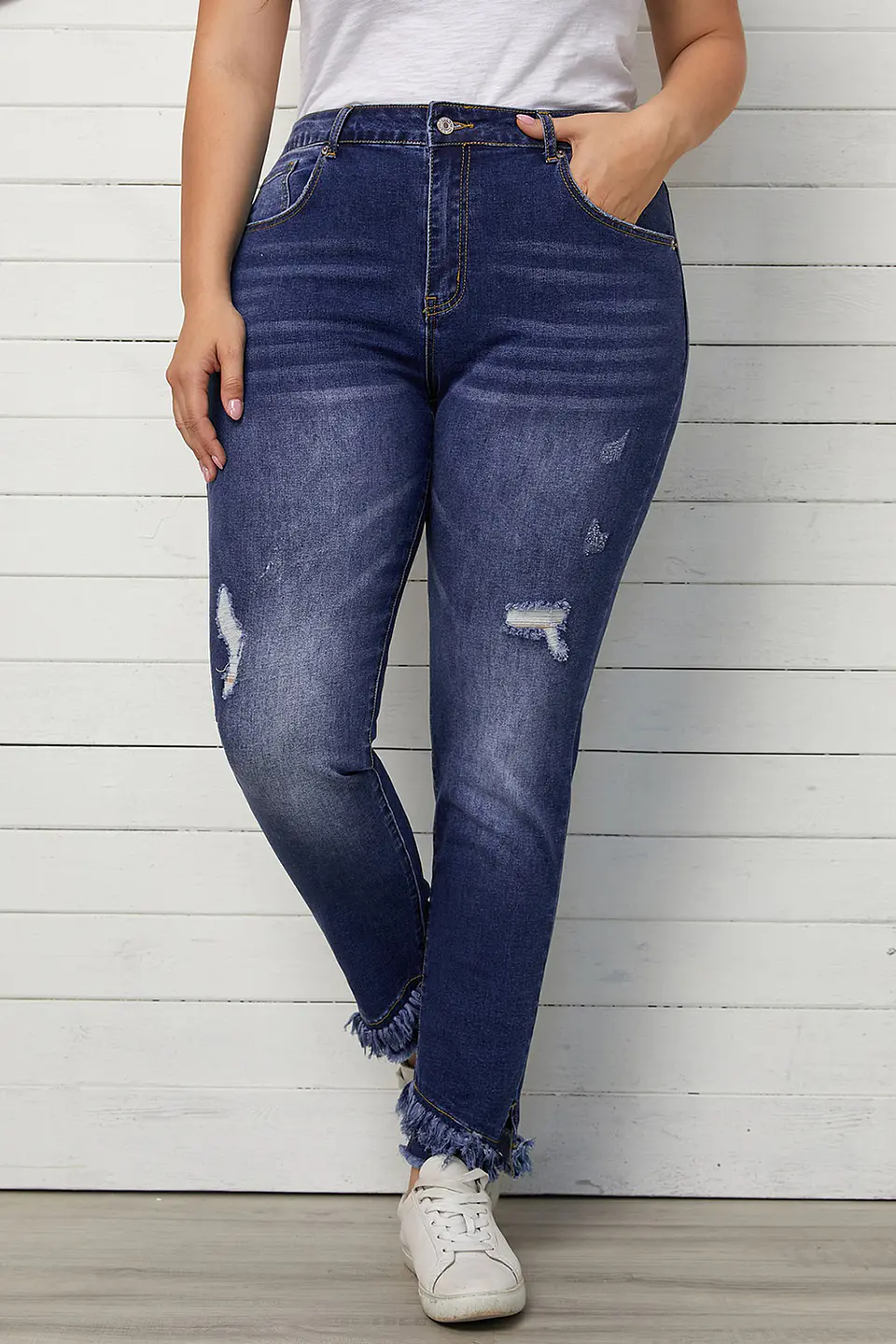 Jeans JE007 flequillos en bota 6