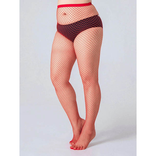 Panty Medias mallas rojas PM025