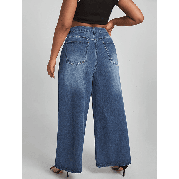 Jeans JE014 pierna ancha liso  3