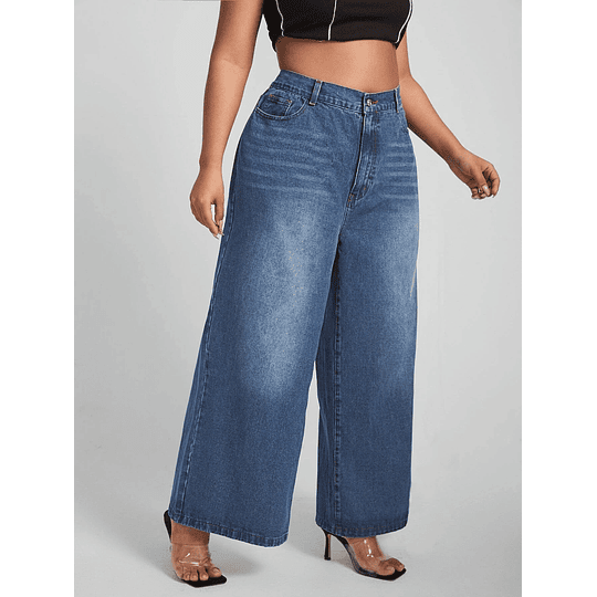 Jeans pierna ancha liso JE014