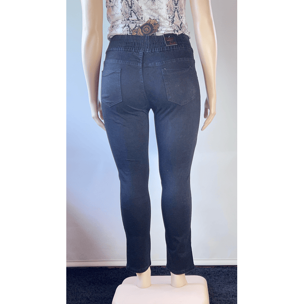 Jeans JE024 negro cintura elasticada 2