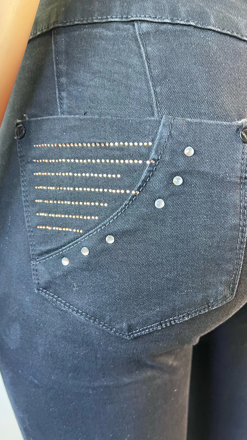 Jeans Negro JE028 brillos 8