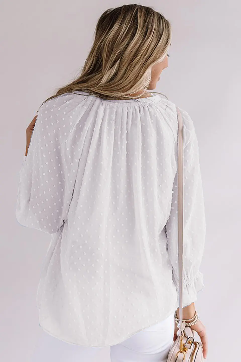 Blusa lunares blanca PL163 5