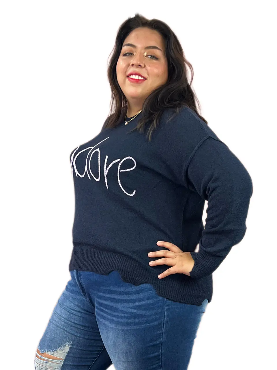 sweater tejido mangas caidas SW036 1