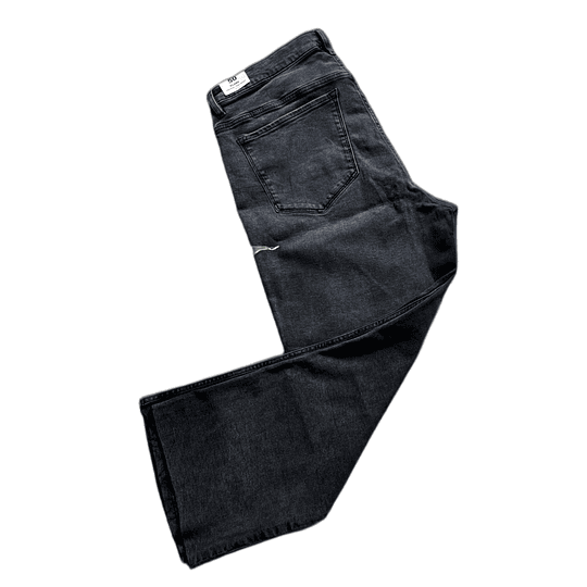 Jeans JE033 Negro desgastado crop