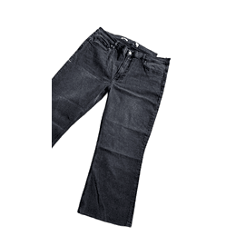 Jeans JE033 Negro desgastado crop