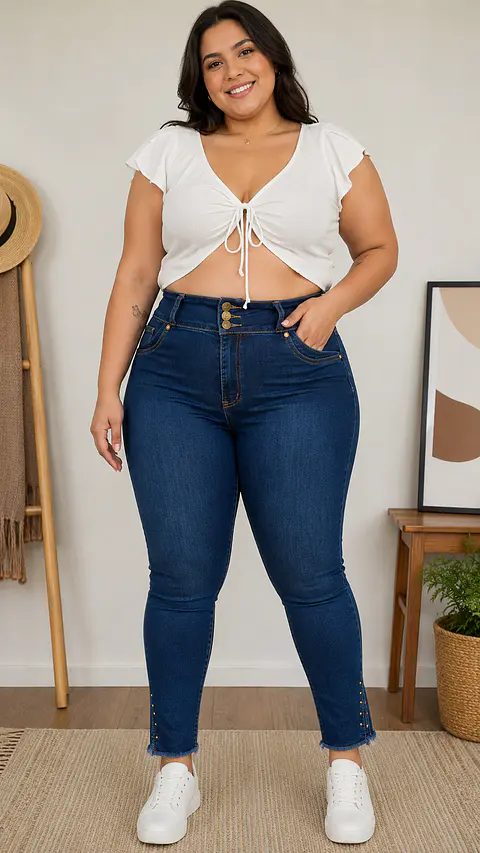 Jeans JE029 tachas en bota