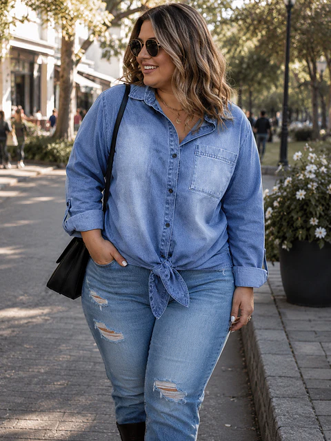 Camisa Mezclilla BL086
