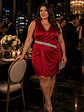 Vestido PV190 corto sin mangas y aplicación de brillos en cintura - Miniatura 1