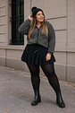 Sweater abierto con cierre y gorro SW034 - Miniatura 1