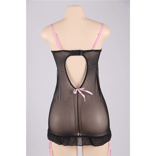 Babydoll con portaligas BD012