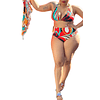 Sexy Multicolor Bathing Suit w/Cover-up
