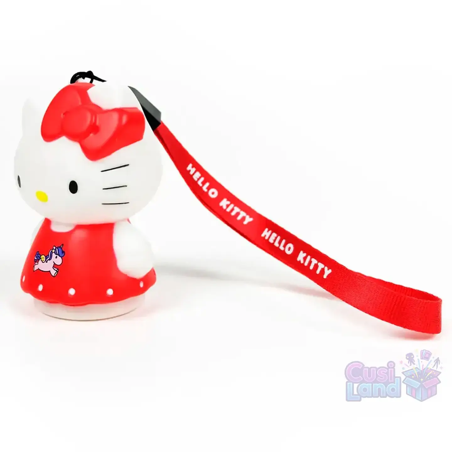 LUZ PORTATIL DE HELLO KITTY UNICORNIO CON LUZ Y CORREA DE MANO 3