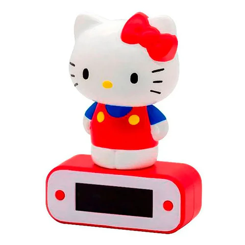 LUZ PORTATIL CON RELOJ DESPERTADOR DE HELLO KITTY
