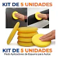 Kit 5 Esponjas Aplicadoras De Cera Espuma Auto Detailing - Miniatura 1