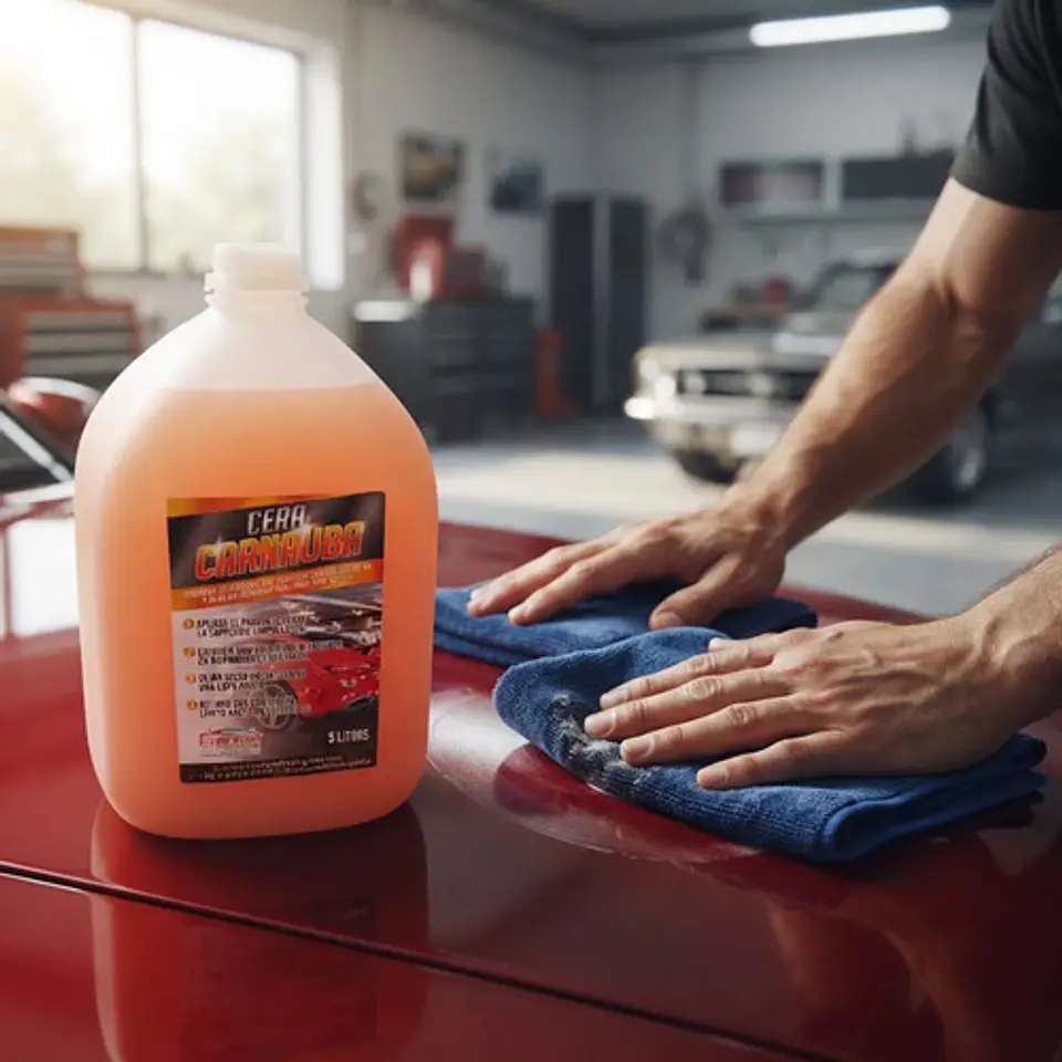 Cera Carnauba Liquida Auto Protección UV de 5 Litros. 4