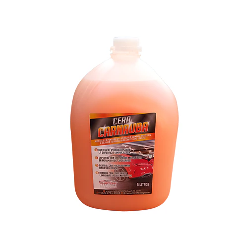 Cera Carnauba Liquida Auto Protección UV de 5 Litros.