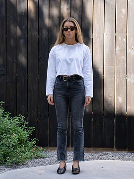 Rosa Kick Flare Jeans Gris