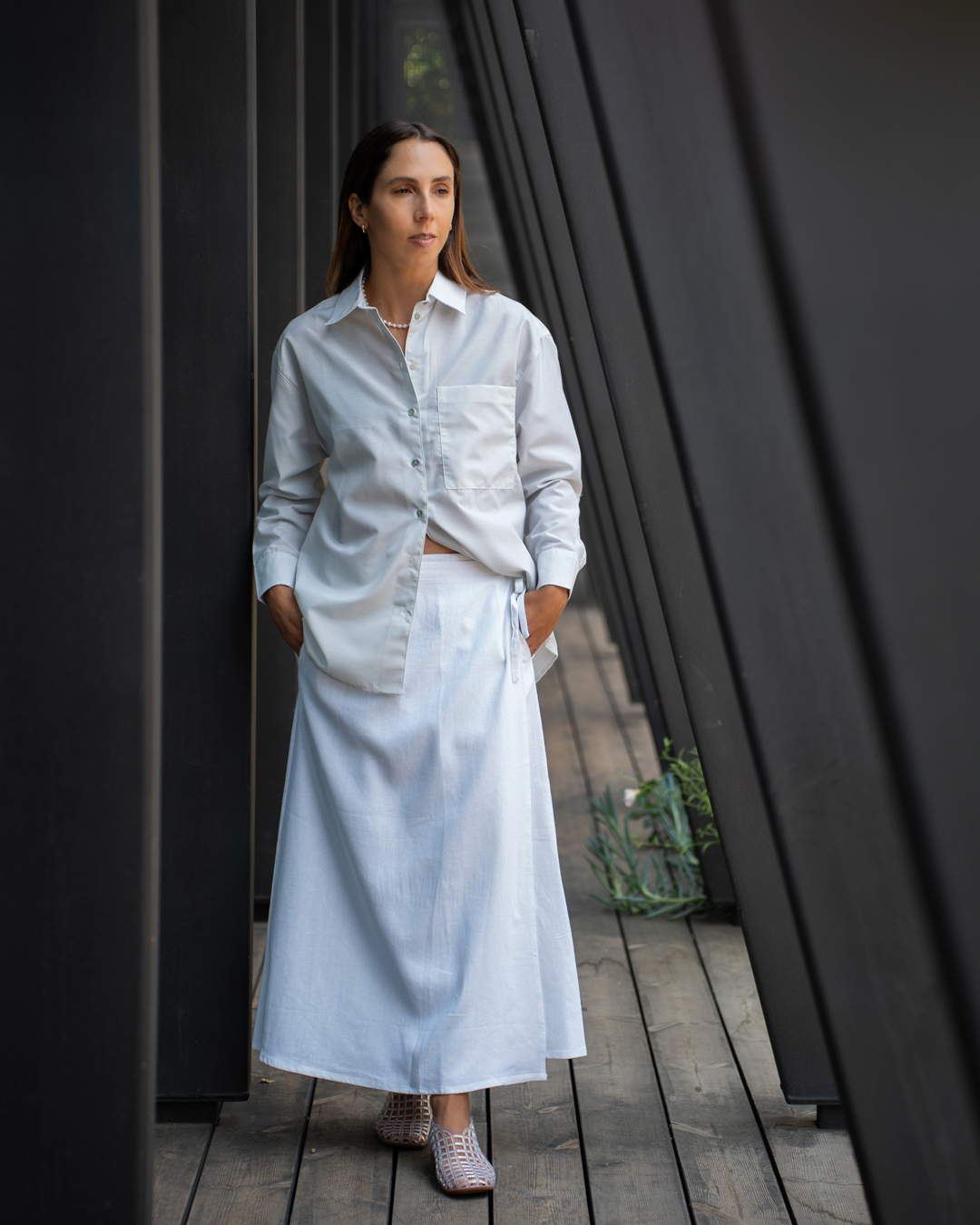 Camisa Cremona Rayas Beige