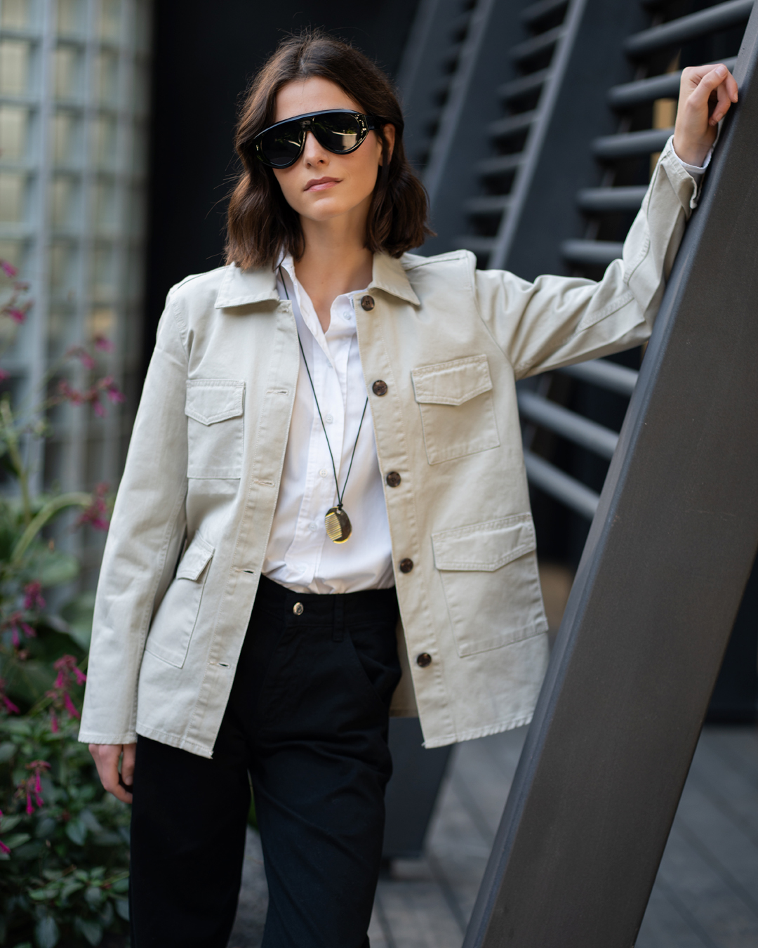 Chaqueta Aurelia Gabardina Beige