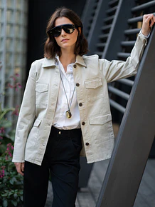 Chaqueta Aurelia Gabardina Beige