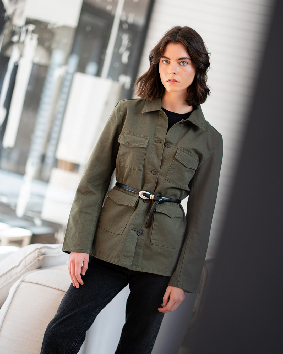 Chaqueta Aurelia Gabardina Verde
