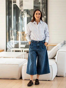 Celine Cropped Wide Jeans