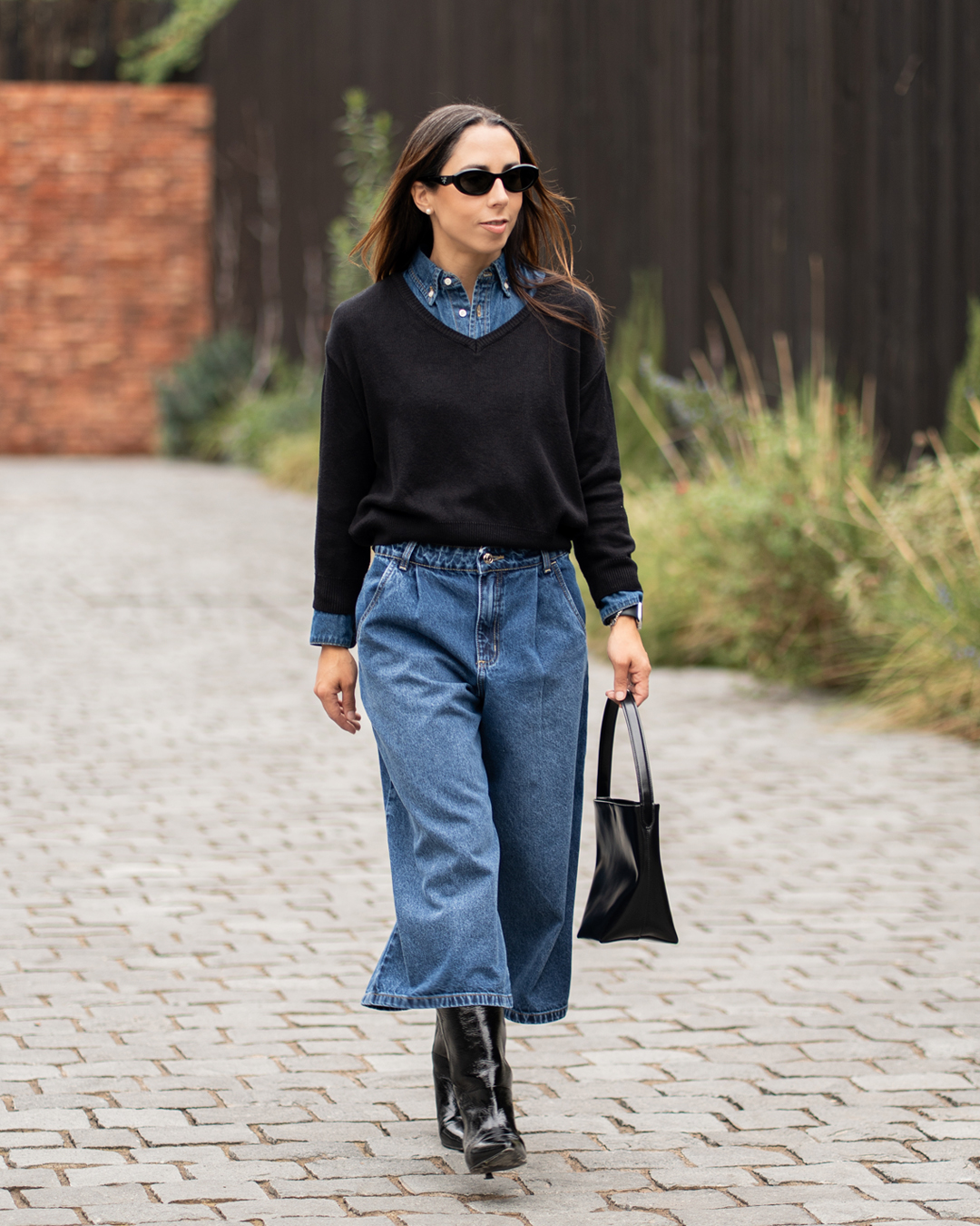 Celine Cropped Wide Jeans