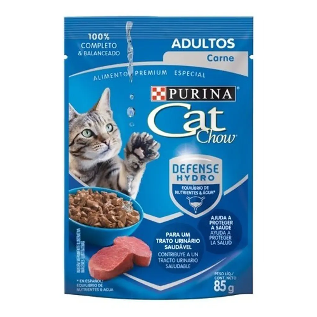 Pack 15 Cat Chow Adultos Carne 85 Gr- Comida Para Gato 1