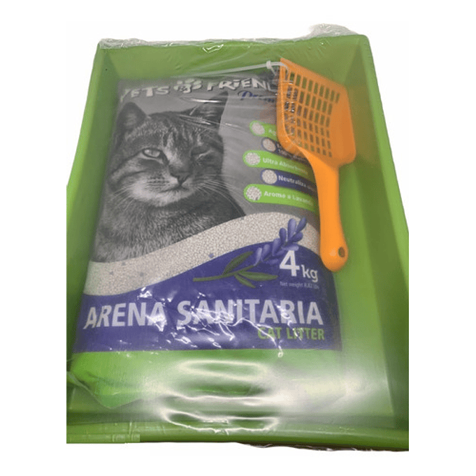 Arenero Ó Bandeja Sanitaria Sencilla+pala+4kg De Arena 1