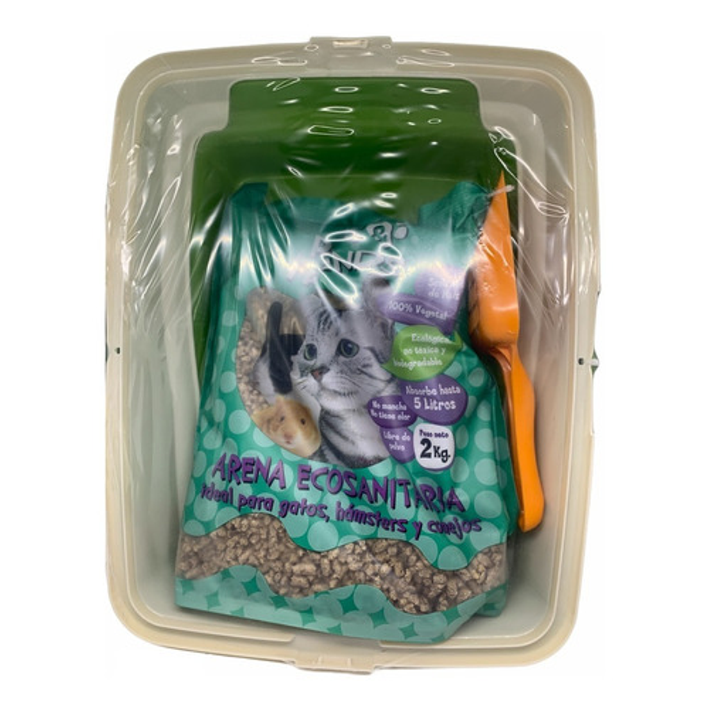 Arenero Ó Bandeja Sanitaria Con Borde+pala+2kg De Arena 2