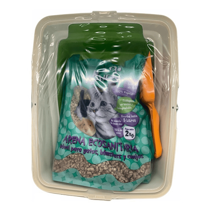 Arenero Ó Bandeja Sanitaria Con Borde+pala+2kg De Arena 2