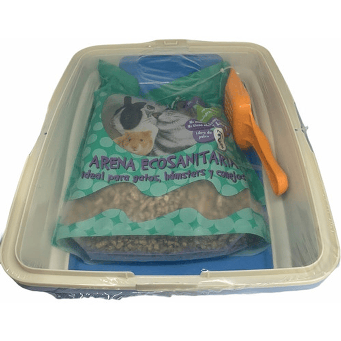 Arenero Ó Bandeja Sanitaria Con Borde+pala+2kg De Arena 7