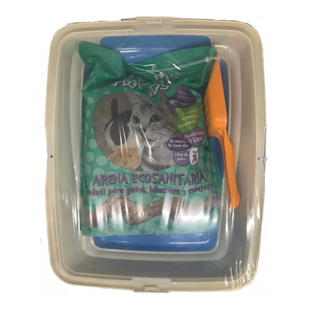 Arenero Ó Bandeja Sanitaria Con Borde+pala+2kg De Arena 8