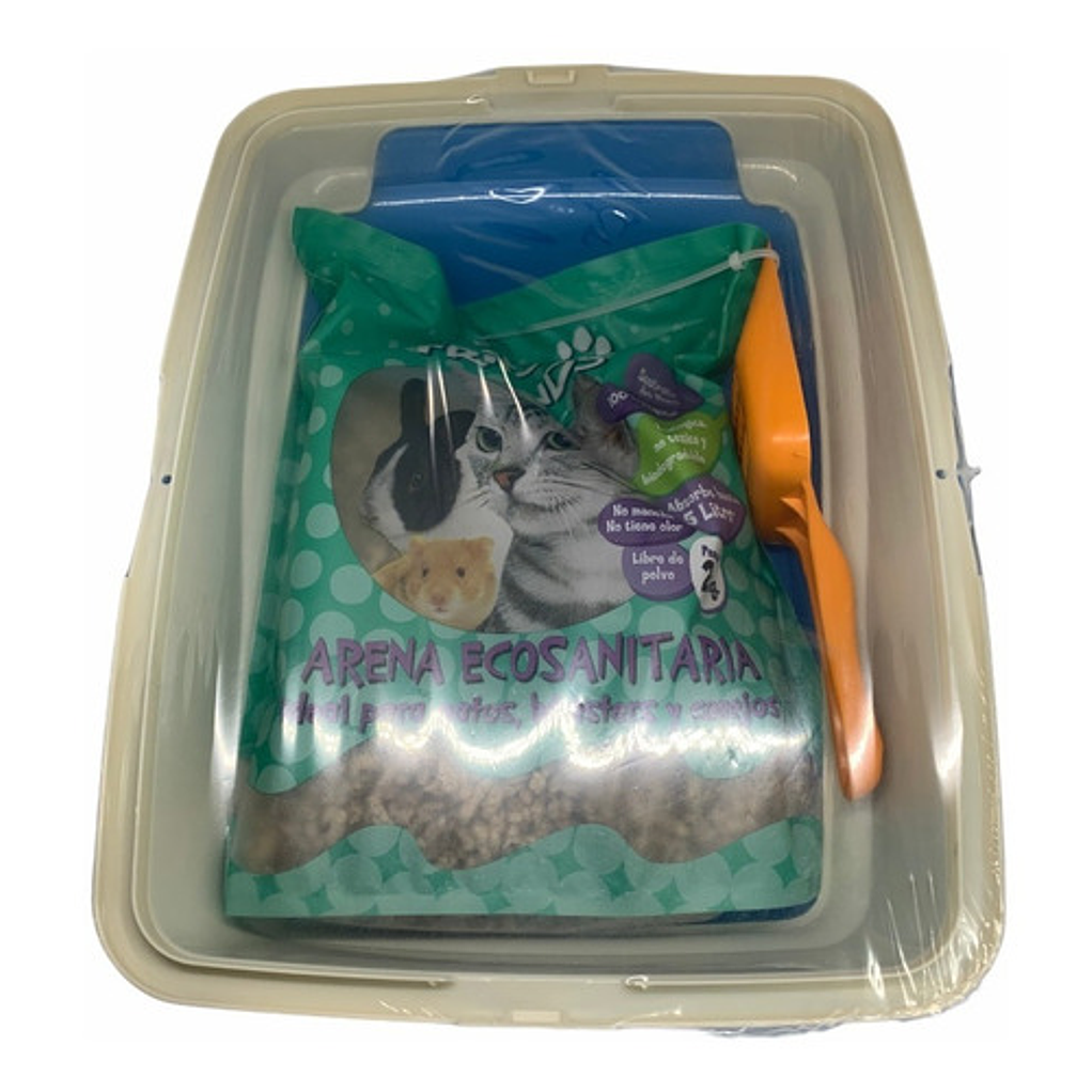 Arenero Ó Bandeja Sanitaria Con Borde+pala+2kg De Arena 9