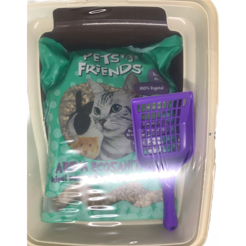 Arenero Ó Bandeja Sanitaria Con Borde+pala+2kg De Arena 17