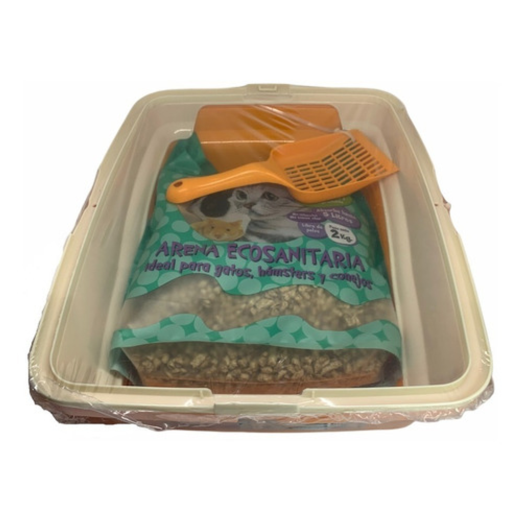 Arenero Ó Bandeja Sanitaria Con Borde+pala+2kg De Arena 21