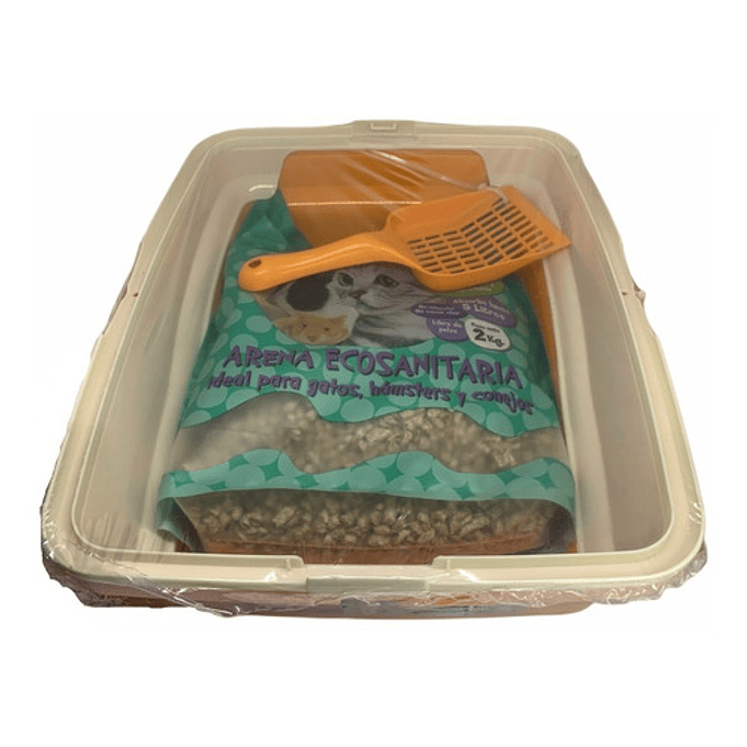 Arenero Ó Bandeja Sanitaria Con Borde+pala+2kg De Arena 21