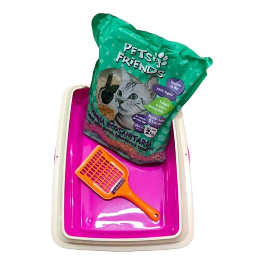 Arenero Ó Bandeja Sanitaria Con Borde+pala+2kg De Arena 26