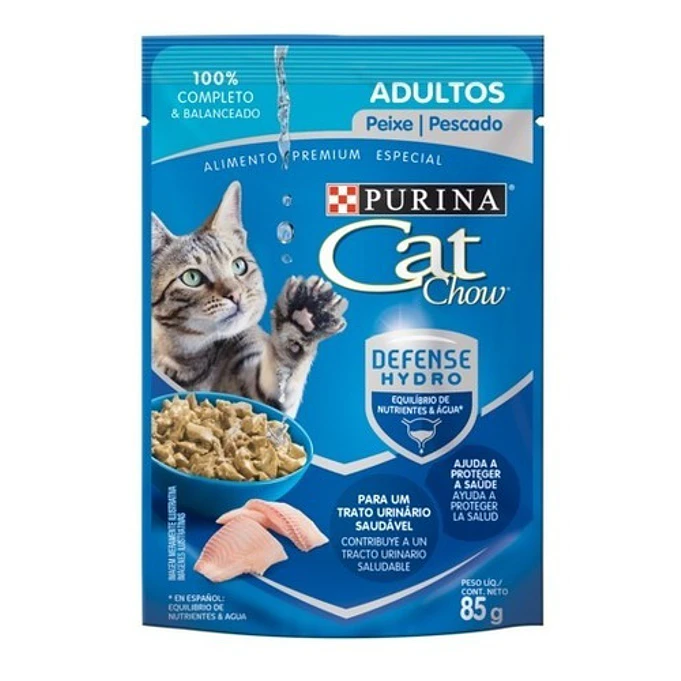 Pack 15 Cat Chow Adultos Pescado 85 Gr-comida Para Gato 1