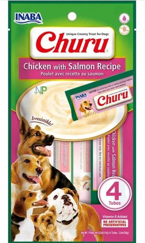 CHURU SOBRE PERRO POLLO/SALMÓN 56GR
